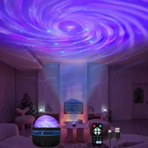 Colorful Aurora Galaxy Projector – Remote-Control Star Night Light
